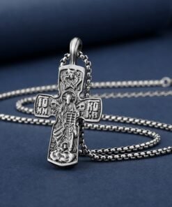 orthodox titanium steel cross pendant