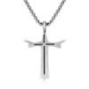 Modern Titanium Steel Cross Pendant – 29.9g Heavy Necklace, 38×56mm