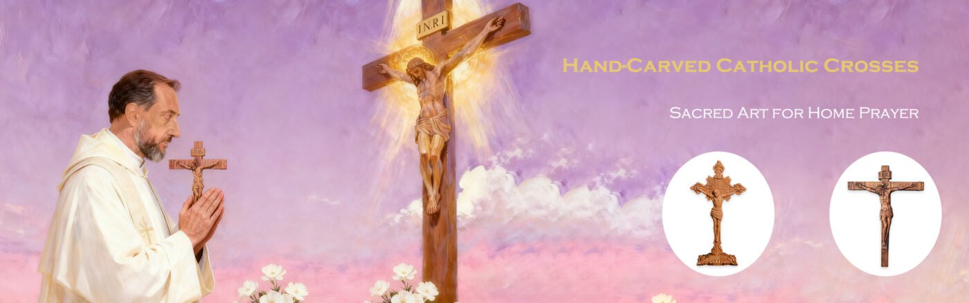 Religious Wood Carving Banner