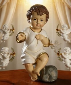 Alternative view of 6 Inches Baby Jesus Resin Figurine Decor – Christmas Nativity Statue
