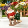 6 inch rocking chair gnome statue resin garden decor
