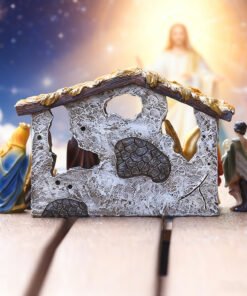 Alternative view of 8 Inch Resin Nativity Set – Hand-Painted Christmas Crèche Scene